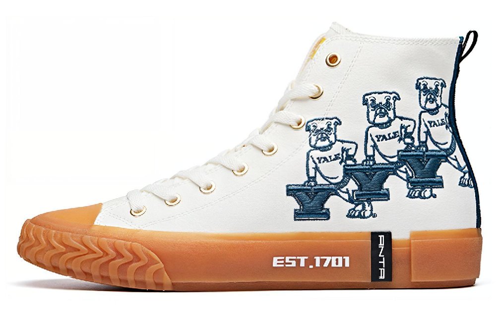YELU x Anta Durable Breathable High-Top Canvas Shoes Men's White