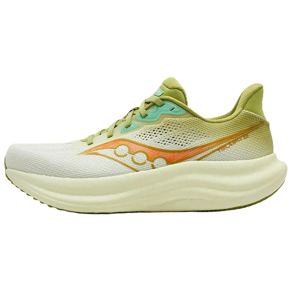 Saucony Triumph Victory 23 Cushioning, Breathable, And Resilient Design Low Top Running Shoes Men's Green