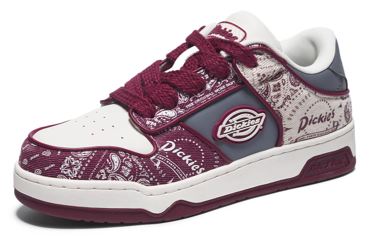 Dickies Trendy, Vintage Paisley Low Top Skateboard Shoes Men's White Red купить в интернет-магазине Yoocart с быстрой доставкой по России.