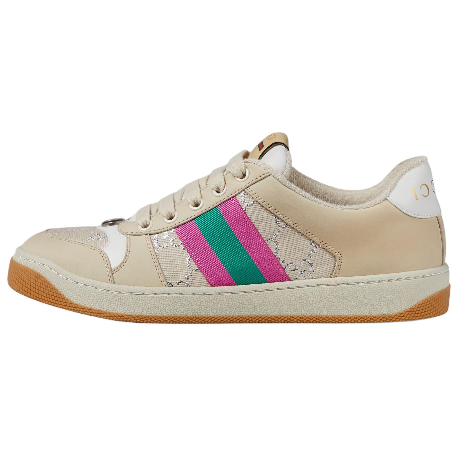 GUCCI Women's Screener 'White Gg Lamé' Women's