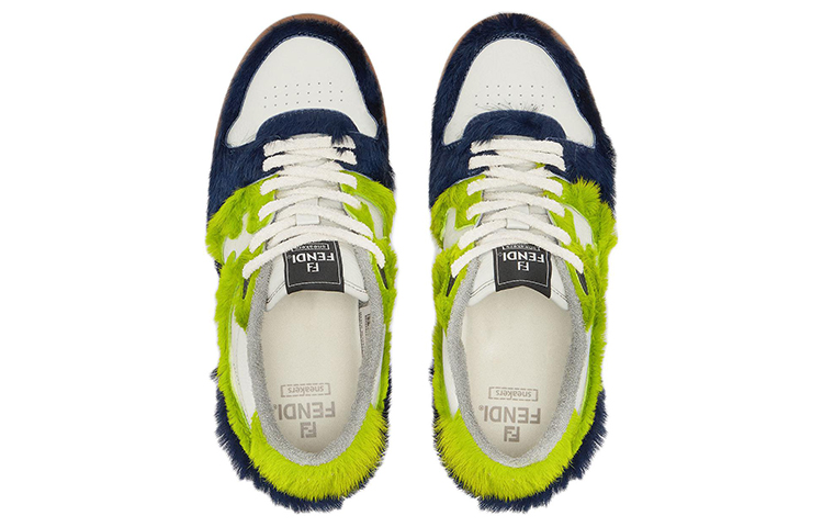 FENDI Match Low Top Stylish Skateboarding Shoes Men's White Blue Green купить в интернет-магазине Yoocart с быстрой доставкой по России.