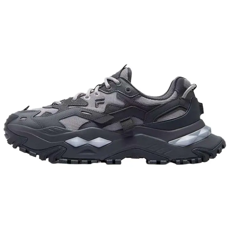 FILA FUSION BIANCO Abrasion Resistant Low Top Chunky Sneakers Men's Gray