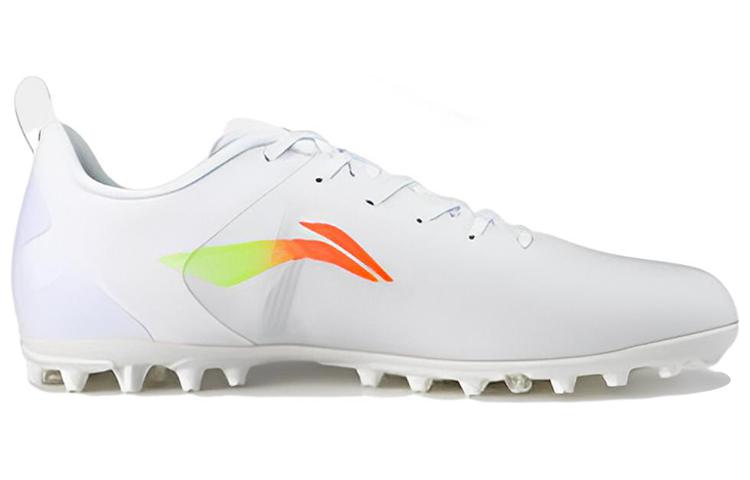 LiNing Shock Absorbers Slip Resistant Abrasion Resistant Lightweight Soccer Shoes Men's White