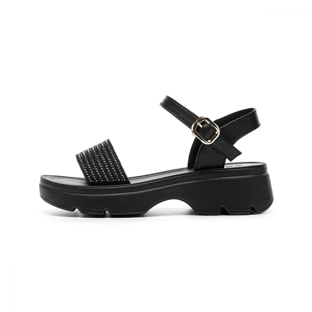 EBLAN One Strap Sandals Women's Black