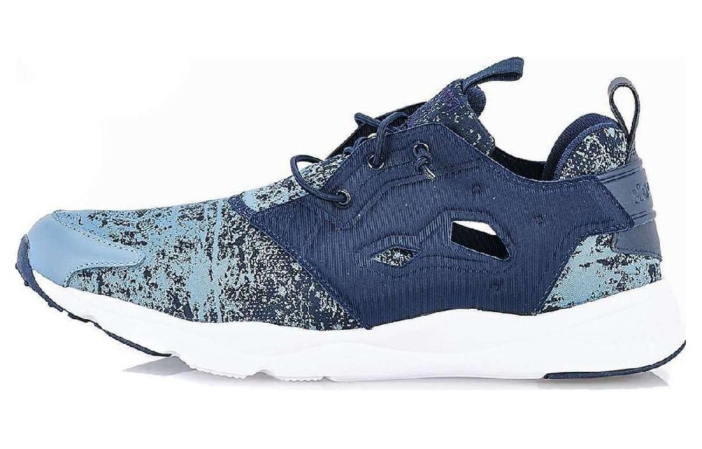 Reebok Furylite Durable Breathable Low-Top Running Shoes Men's Blue