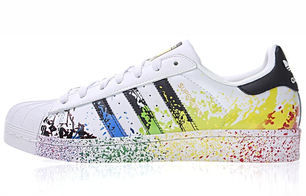 Adidas Originals Superstar Pride Shoes 'White Black Multi Color'