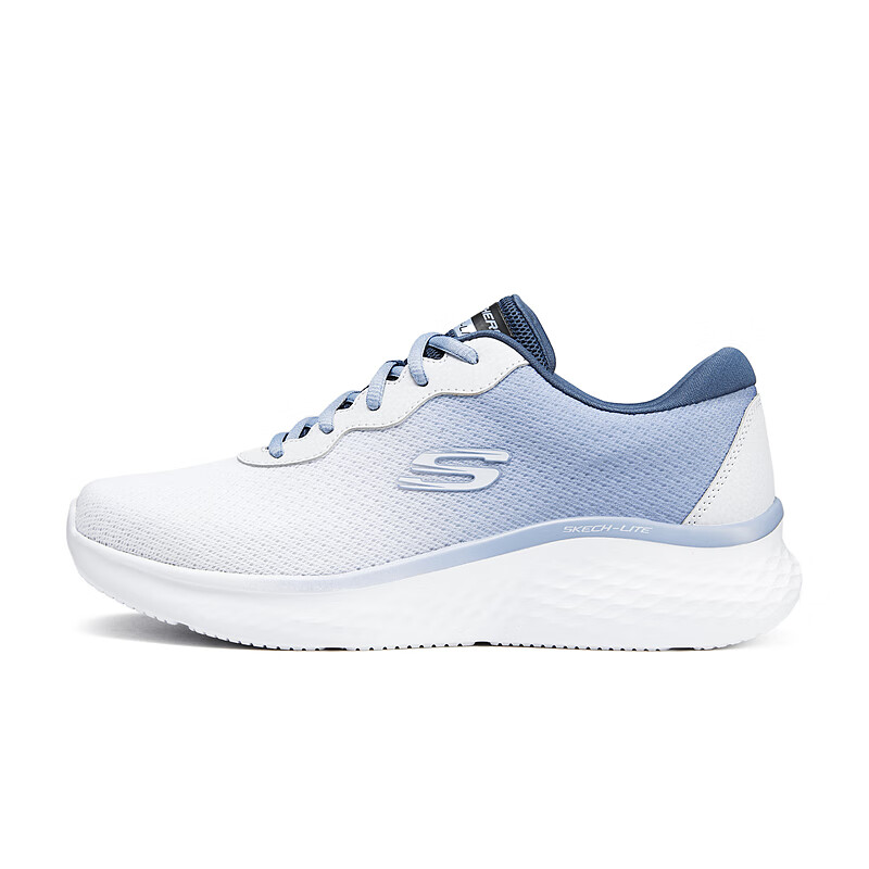 Skechers Low Top Casual Running Shoes Men's White Blue