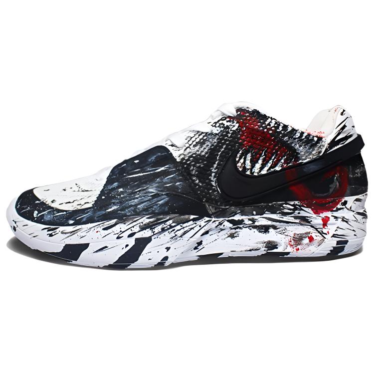 Nike Ja 1 Reverse Venom Durable Breathable Low-Top Basketball Shoes Men's Black Red
