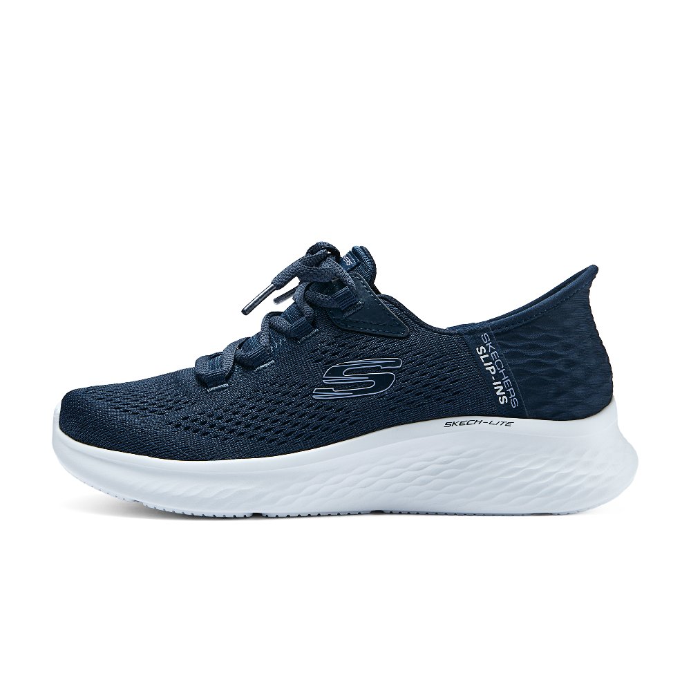 Skechers Slip Ins Slip-Ins Technology Cushioning Wear-Resistant Low-Top Casual Shoes Women's Blue