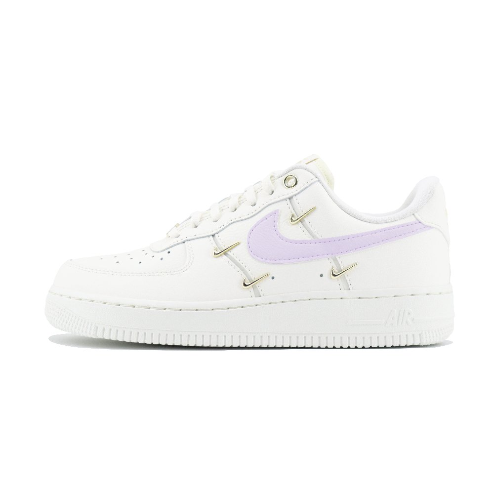 Nike Air Force 1 Low Top Skateboard Shoes Women's White Purple