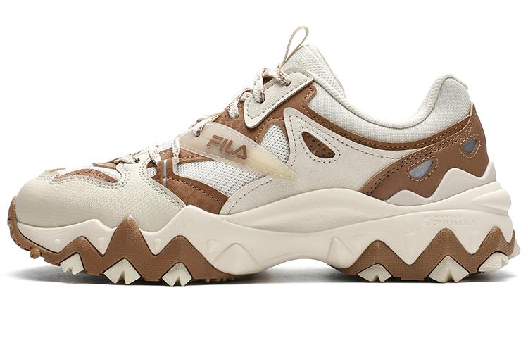 FILA Oakmont 2 European Style Cushioning Anti-Slip And Wear-Resistant Coverage Low-Top Casual Shoes Women's White Brown