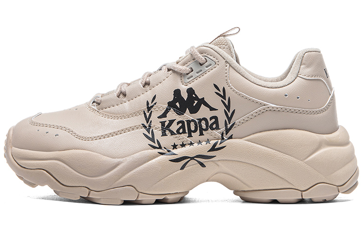 Kappa Anti-Slip Wear-Resistant Low-Top Chunky Sneakers Unisex Brown Black