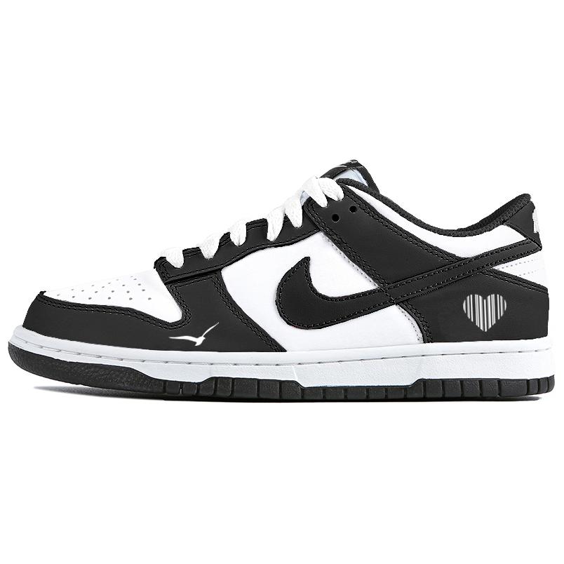 Nike Dunk Duoyao Small Flower Anti Slip Wear Resistant Low Top Skateboard Shoes Unisex Black