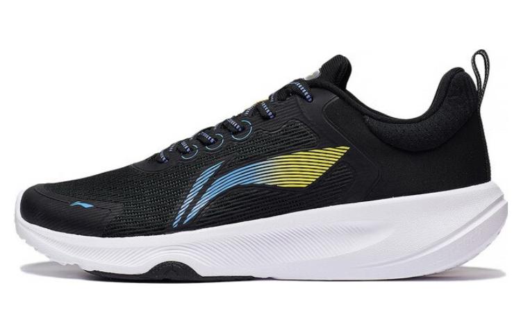 LiNing Lan Guang Breathable Rebound Wear-Resistant Low-Top Badminton Shoes Men's Black Yellow Blue