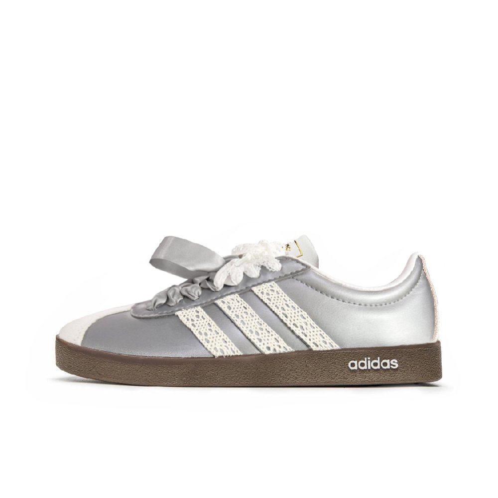 Adidas Neo VL Court 2.0 Skateboard Shoes Unisex Low Top Silver/White