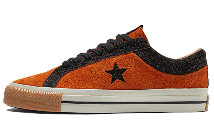 Converse One Star Retro Casual Skate Shoes Orange New Year Series Unisex