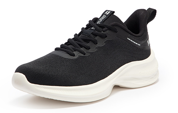 361° Cushioning, Slip Resistant, Abrasion Resistant, Breathable Low Top Running Shoes Men's Black White