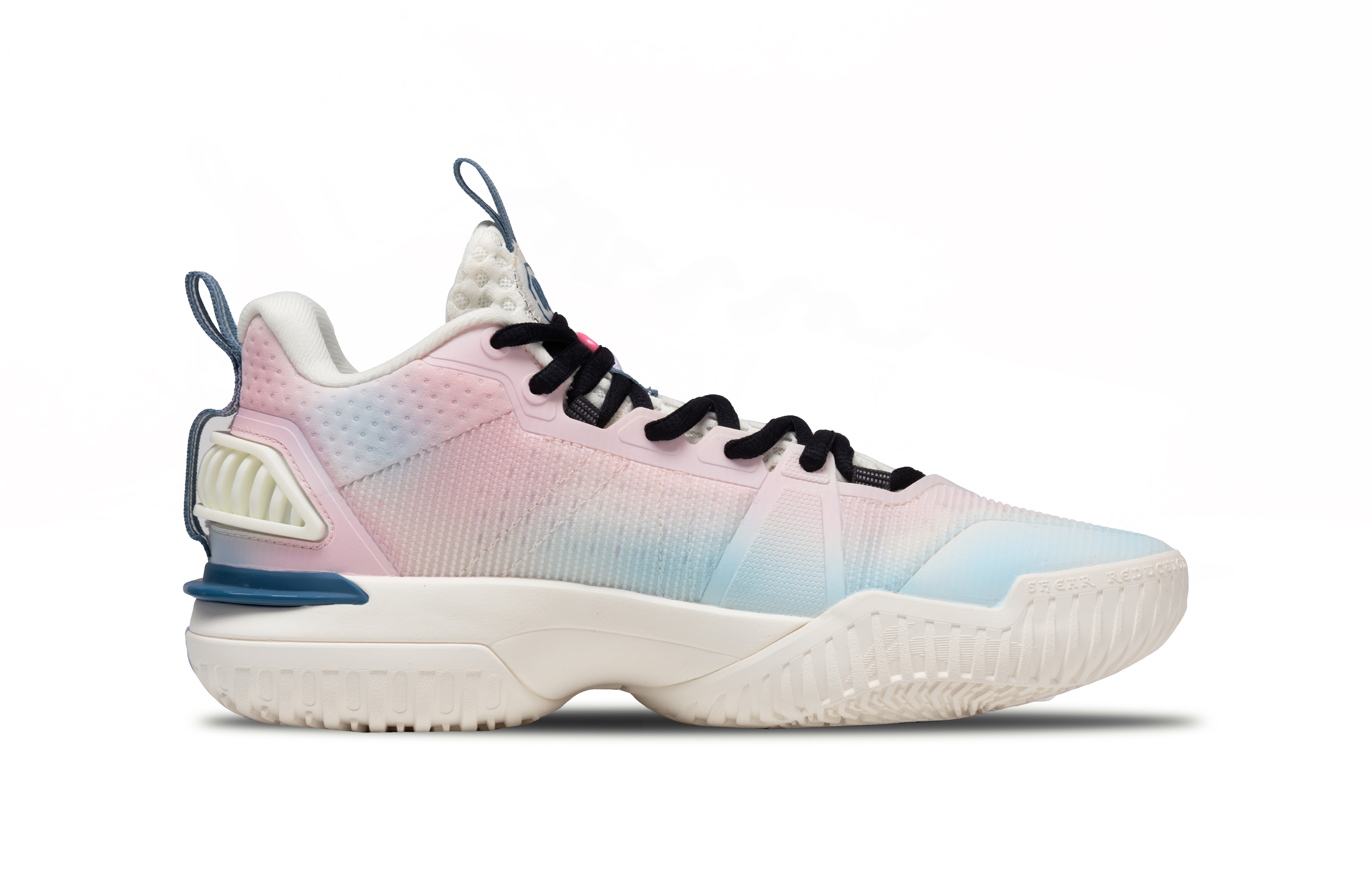 LiNing Storm 2024 Cushioning And Breathable Low top Basketball Shoes Men's Pink Blue