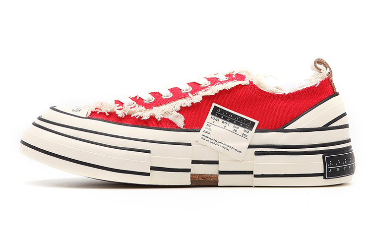 VESSEL Red Hot Chili G.O.P. Lows Wear-Resistant Slip-Resistant Low-Top Skateboard Shoes Unisex Red