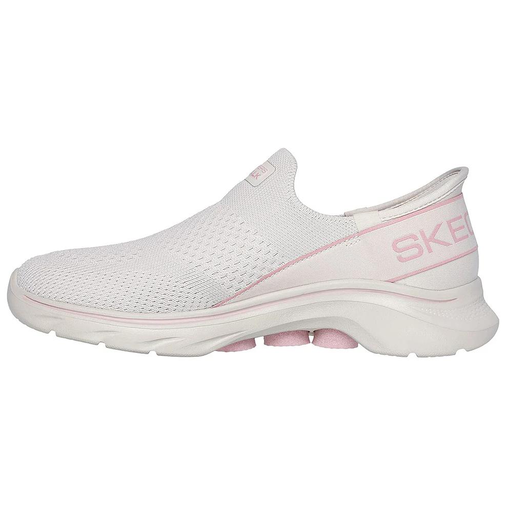Skechers GO WALK 7 Low Top Casual Shoes Women's Beige Pink