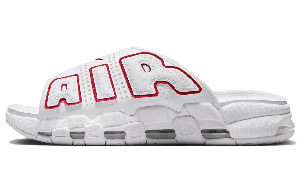 Nike Air More Uptempo Slide 'White Red'