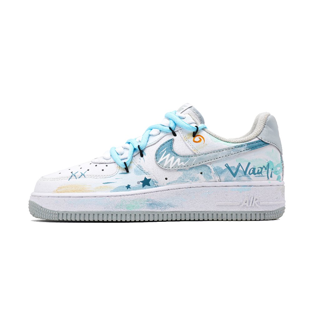 Nike Air Force 1 Skateboard Shoes Men's Low top Blue/White