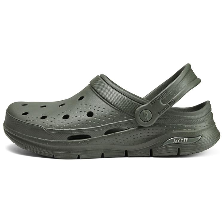 Skechers Arch Fit Valiant Clogs Men's Olive Green