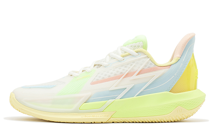 361° Big3 4.0 QUICK Basketball Shoes Men Low Top Feather White/Smoothie Yellow
