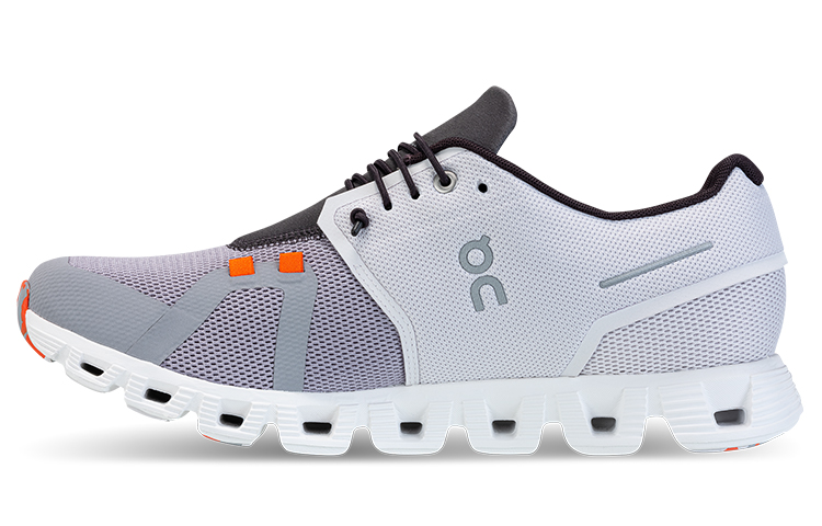 On Cloud 5 Fuse Cushioning And Breathable Low Top Casual Shoes Men's White Alloy Gray