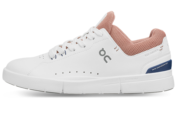 FEIDELEI x On The Roger Advantage Anti-Slip Wear-Resistant Low-Top Skateboard Shoes Women's White Smoke Pink
