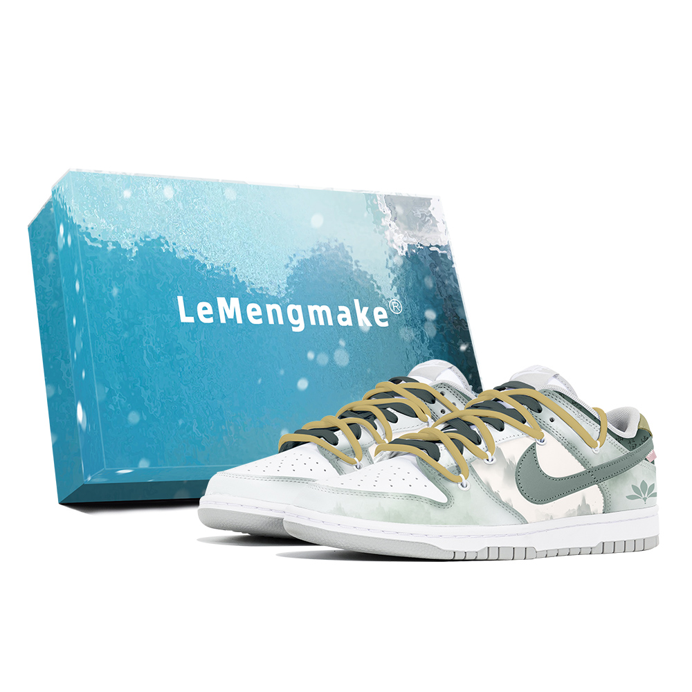 Nike Dunk Joy Lemon Abrasion-Resistant Low-Top Skateboard Shoes Men's White Green