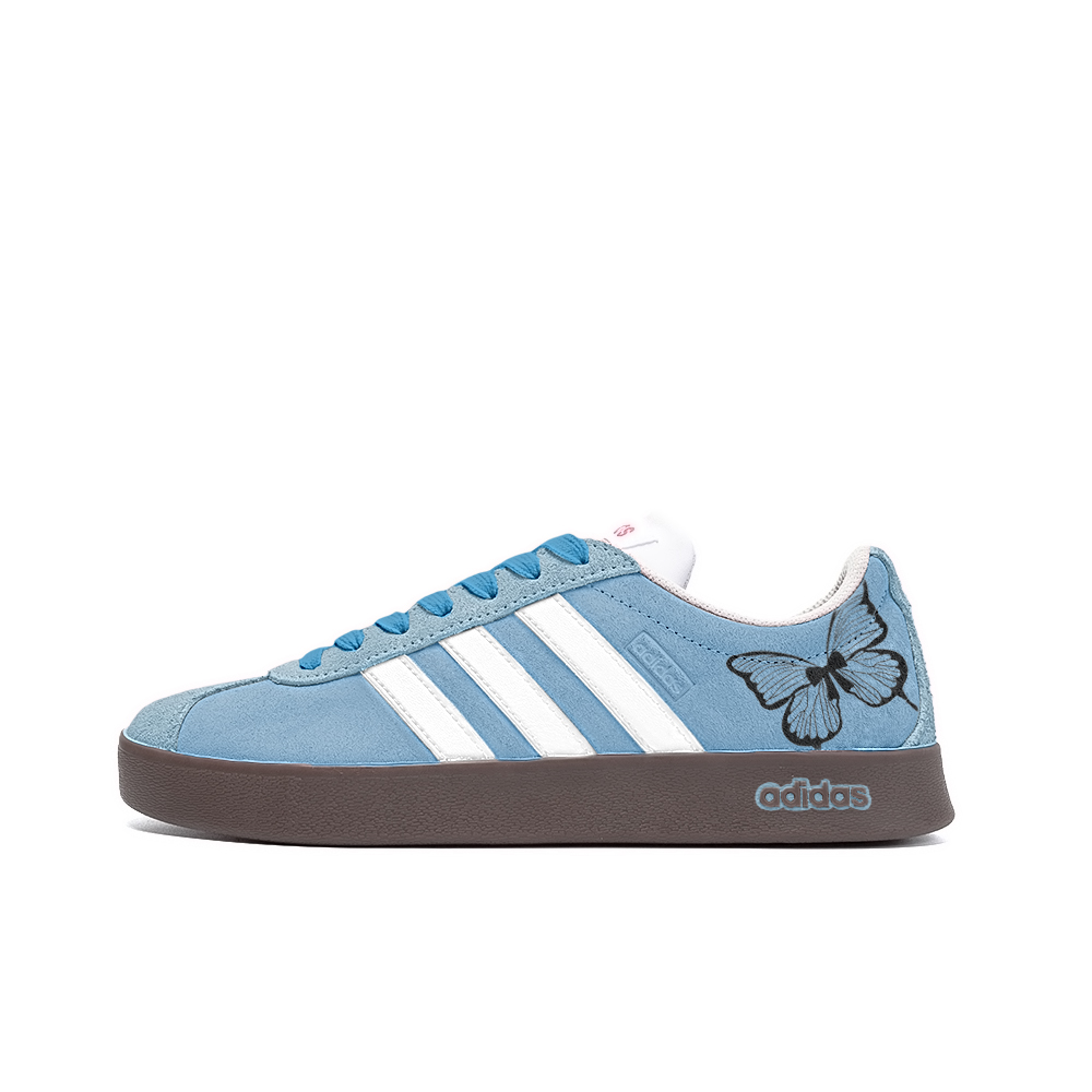 Adidas Neo Vl Court Half Mist Rain, Amber Slip Resistant Low Top Skateboard Shoes Unisex Blue