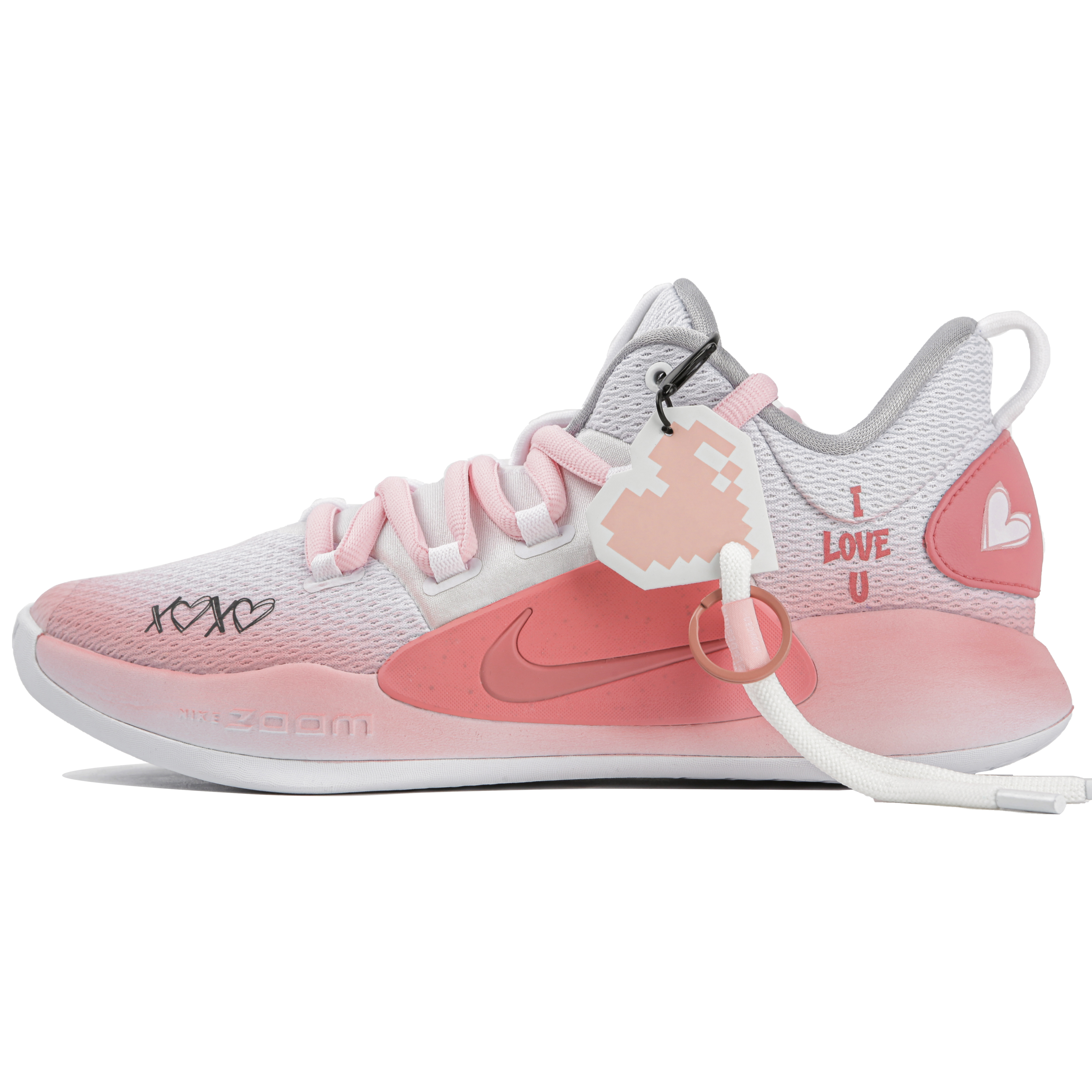 Nike Hyperdunk X Basketball Shoes Men's Mid top Pink/White