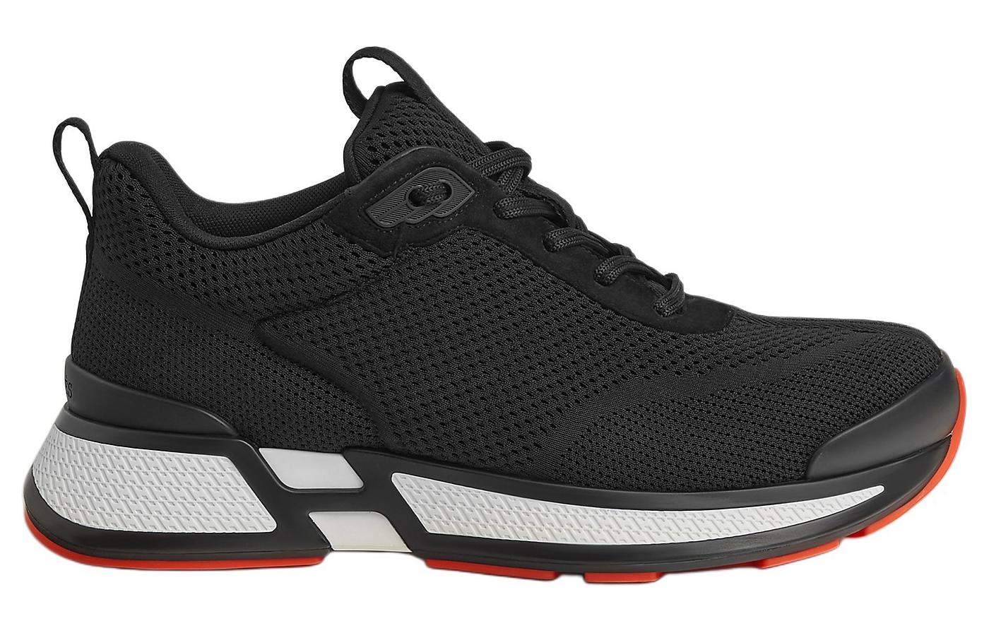 HERMES Heros Low top Casual Shoes Men's Black