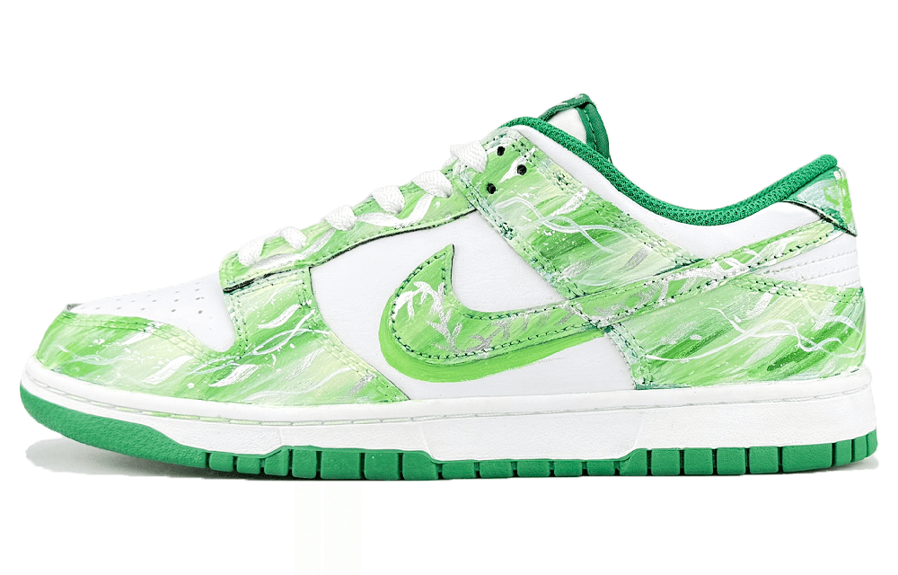 Nike Dunk Anti Slip Wear Resistant Low Top Skateboard Shoes Men's Green White