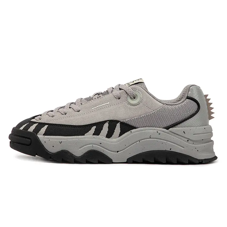361° Dinosaur Shoes Slip Resistant Abrasion Resistant Low top Casual Shoes Men's Gray Black