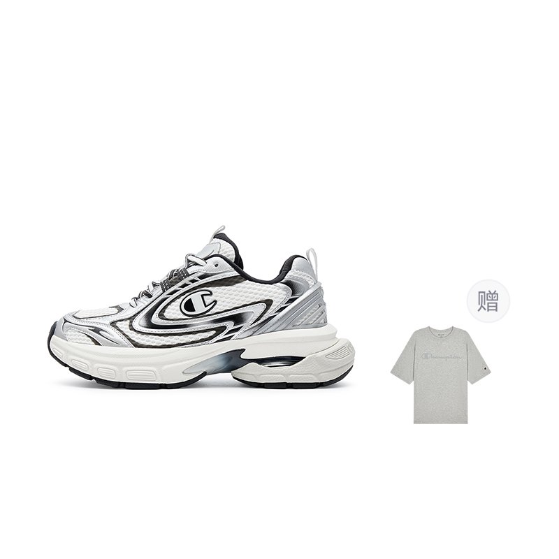 Champion Anti-Slip Wear-Resistant Running Shoes Men's Black White