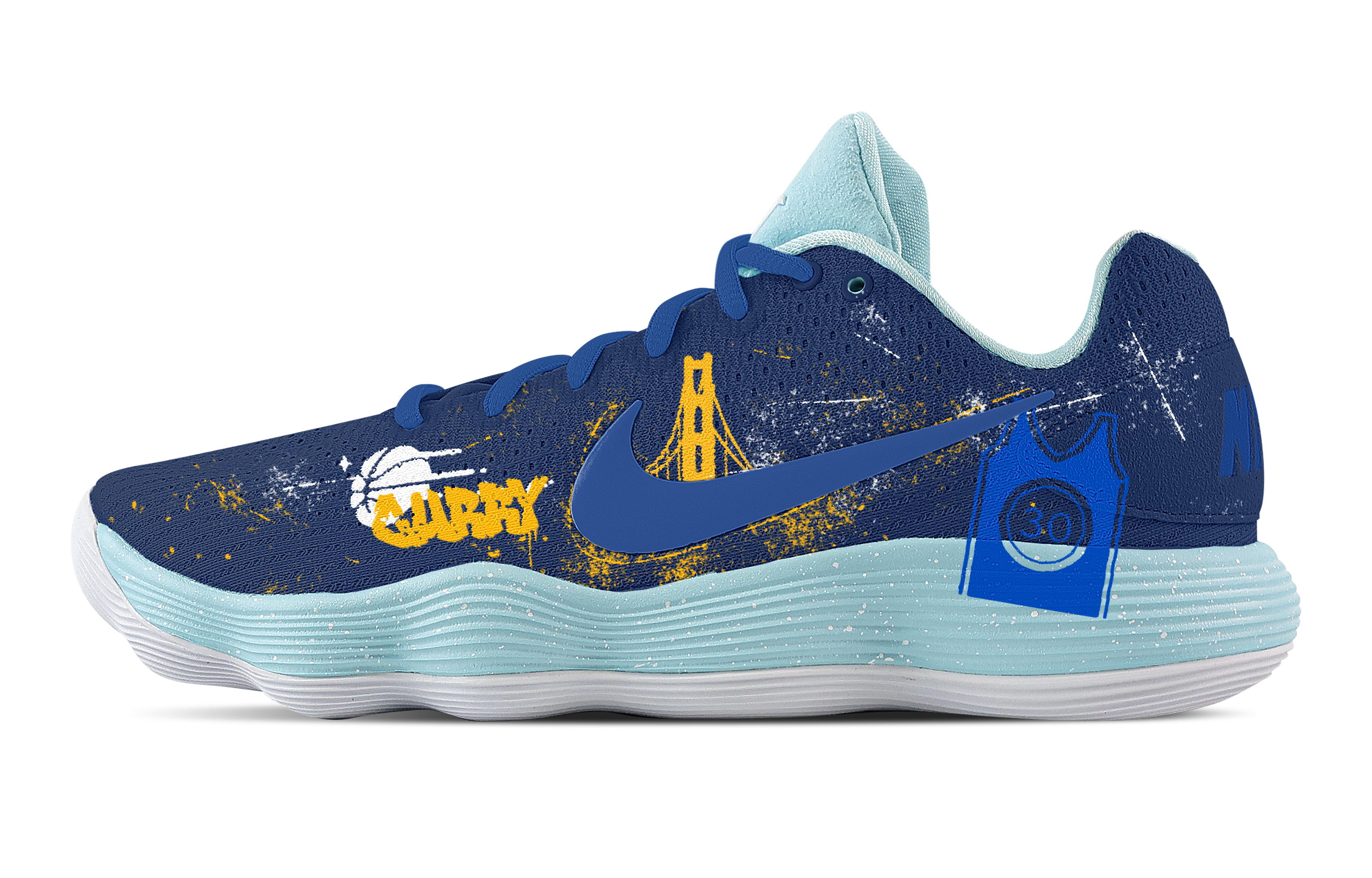 Nike Hyperdunk 2017 Golden Tide Cushioning Coverage Support Low top Basketball Shoes Men's