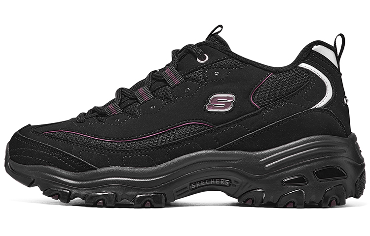 Skechers D'LITES Low Top Chunky Sneakers Women's Black Purple