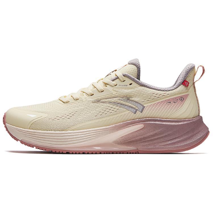 Anta Wear-Resistant Slip-Resistant Low-Top Sprint Running Shoes Women's Yellow Pink