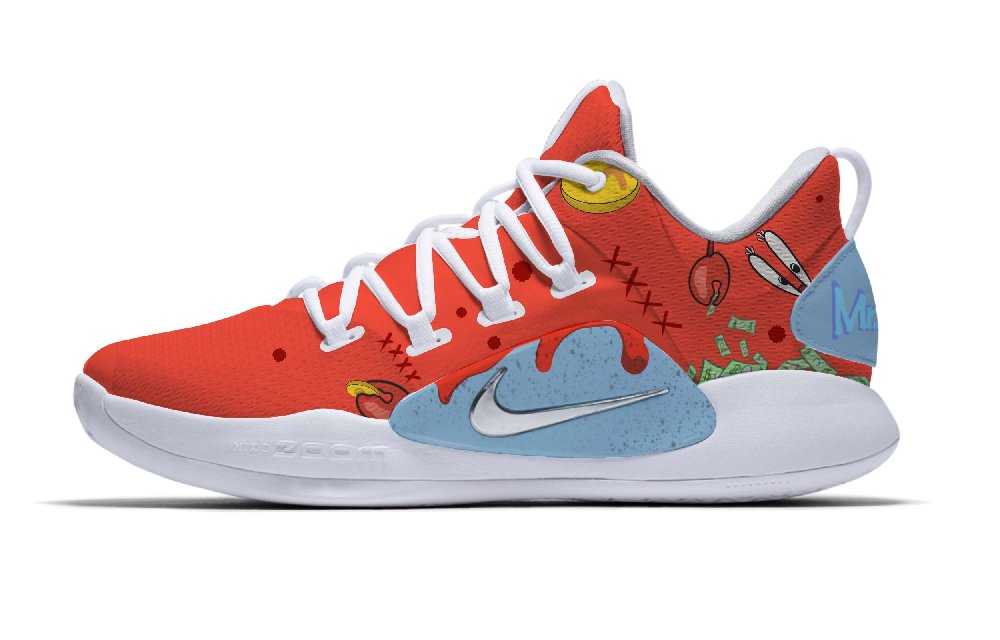 Nike Hyperdunk X Low 10 Anti-Slip Wear-Resistant Low-Top Basketball Shoes Men's Red White Blue
