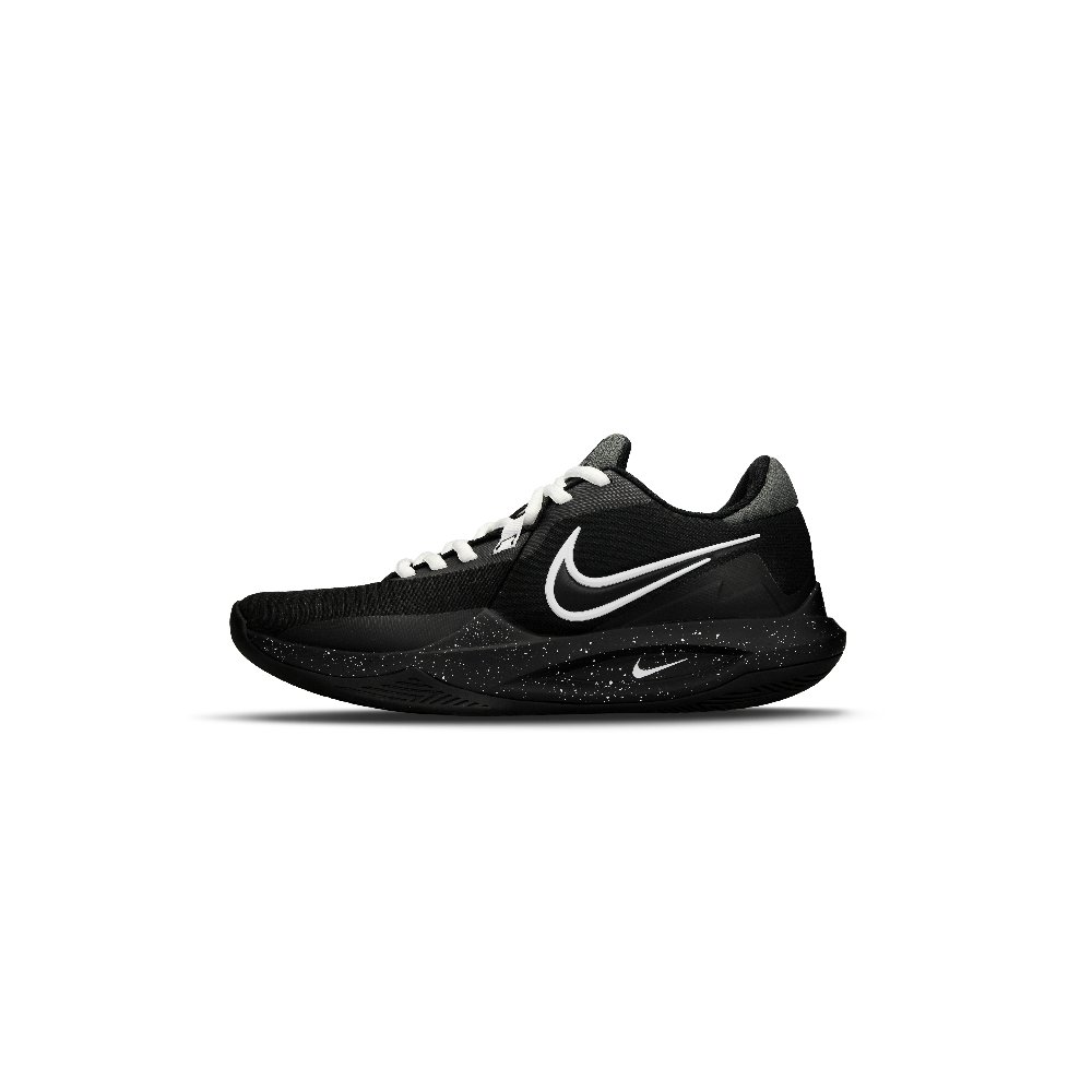 Nike Precision 6 Cushioned Slip Resistant Abrasion Resistant Low Top Basketball Shoes Unisex Black White