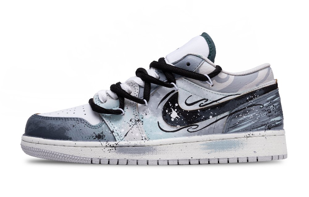 Jordan Air Jordan 1 Vintage Basketball Shoes Men Low Top Gray/White