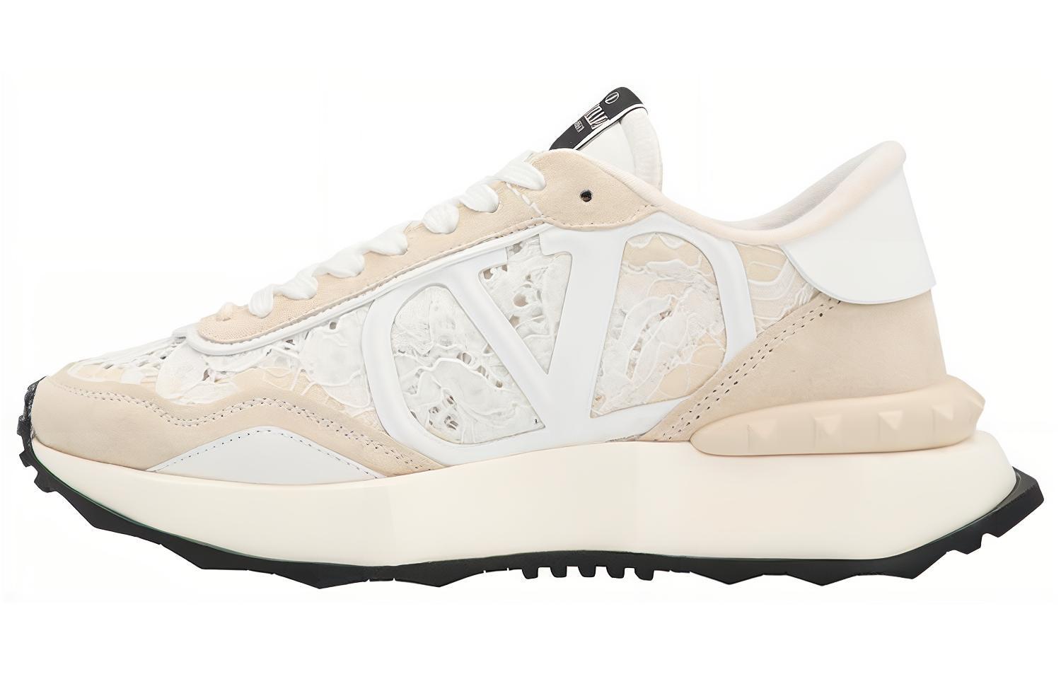 Valentino Lace And Mesh Lacerunner White Ivory Women's