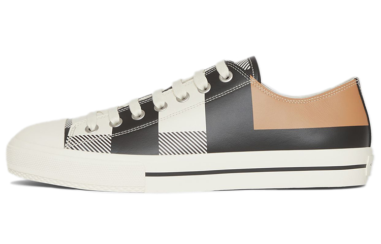 Burberry Low Top Stylish Skateboarding Shoes Men's Camel