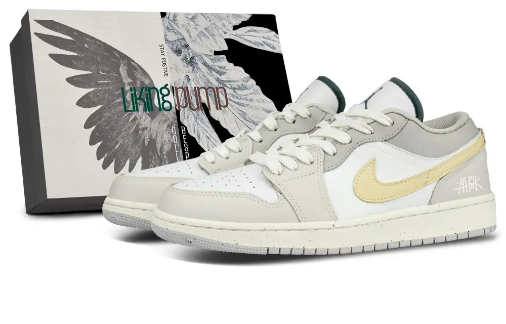 Jordan Air Jordan 1 Wear resistant And Lightweight Low top Vintage Basketball Shoes Unisex