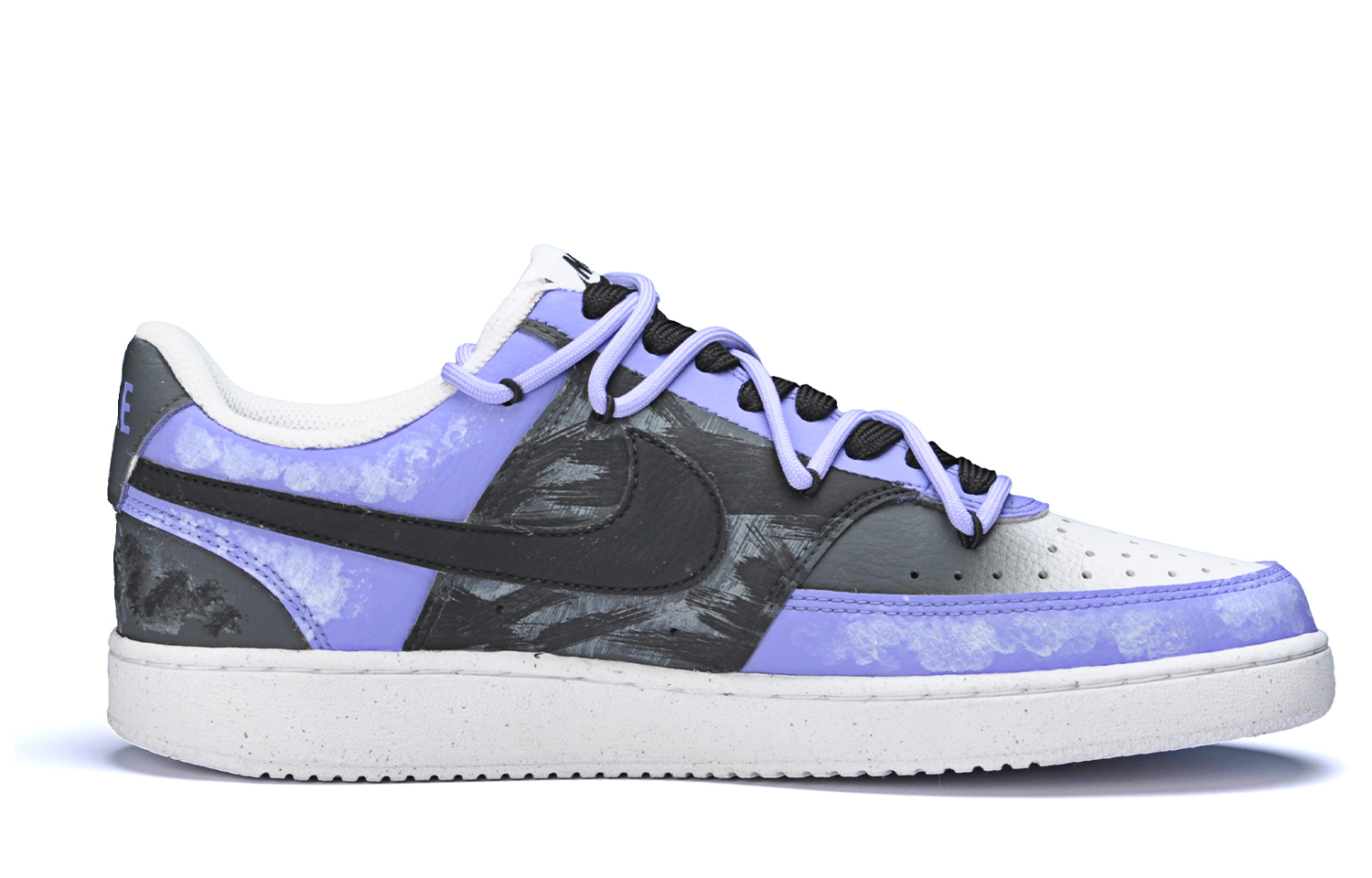 Nike Court Vision Slip-Resistant Low-Top Skateboard Shoes Men's Black Purple купить в интернет-магазине Yoocart с быстрой доставкой по России.