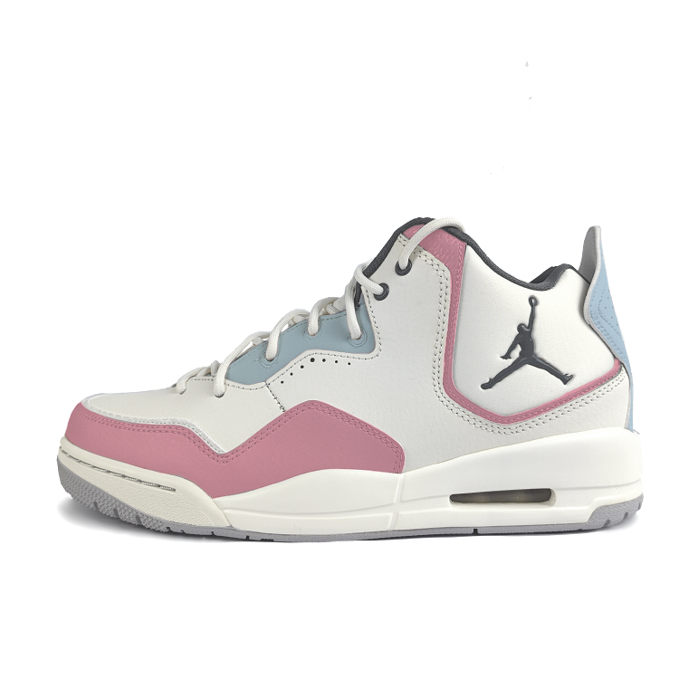 Jordan Courtside 23 Cushioned Slip-Resistant Mid-Top Vintage Basketball Shoes Men's Pink White