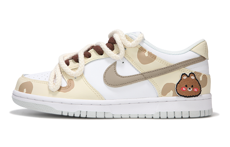 Nike Dunk Low-Top Skateboard Shoes GS Light Yellow