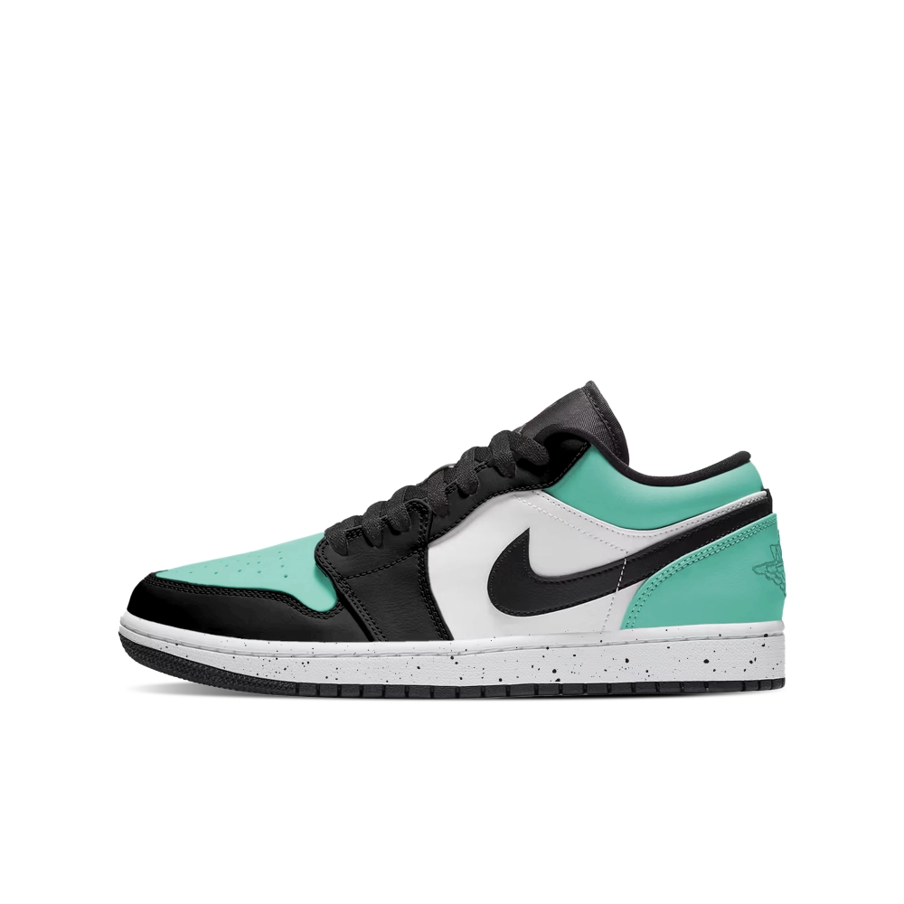 Jordan Air Jordan 1 Wear resistant And Lightweight Low top Skateboard Shoes Unisex White Black Green